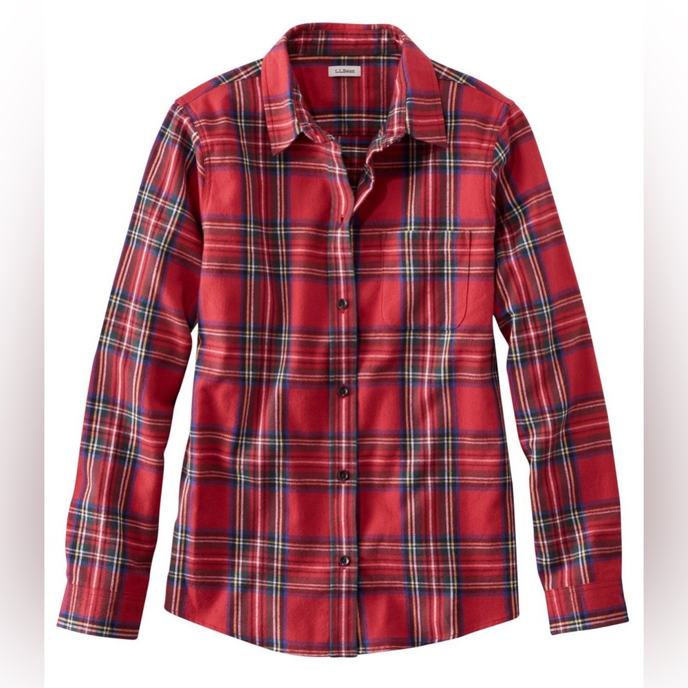 L.L. Bean Scotch Plaid Shirt Women’s Relaxed Fit, Size XL
